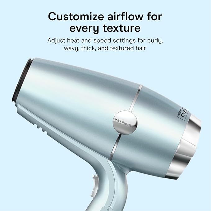 Conair SmoothWrap Hair Dryer | Fast Drying with Smooth Results for Curly and Thick Hair, Mint, 910L