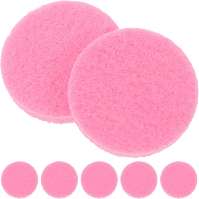 GLEAVI Mini Diffuser Refill Pads：100pcs Cotton Absorbing Pads Circle Replacement Pads for Diffuser Necklace Vent Clip