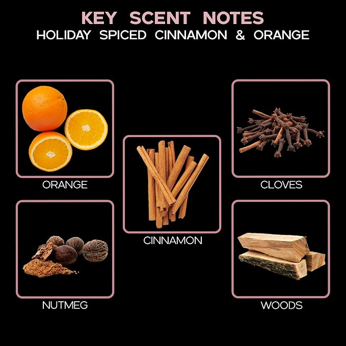 Spiced Pomander Diffuser Set, Room Fragrance, Shelf Decor, Spa Scent | Mandarin oranges, cloves, and cinnamon profile, guest bathroom, decorative glass bottle, home aroma, entryway, powder room