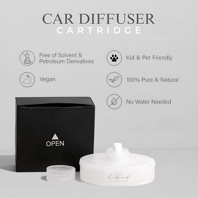 Aroma Car Diffuser Cartridge Scent Oil 20ML Compatible with All Ultrasonic Premium Car Diffusers - Luxury Hotel Fragrance - Aromatherapy - Air Freshener Ideal for Cars, Trucks & More (Aqua)
