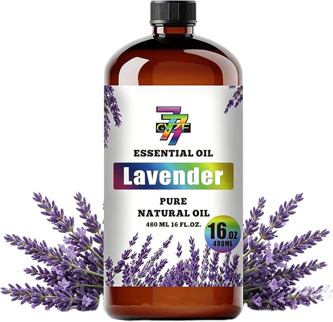 Lavender Essential Oil, Lavender Oils, for Diffuser, Humidifier, Pillow, Yoga, Massage, DIY Candles, Soap, Home, Gift, Essential Oil, GV77ZF Lavender Fragrance Oil - 16 fl oz (480 ml)
