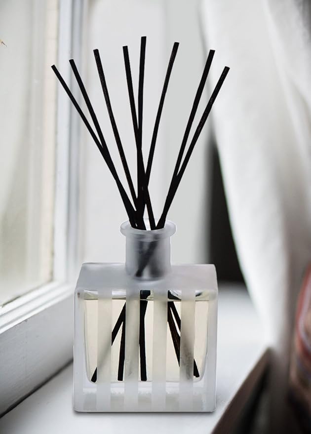 Reed Diffuser Set, Meyer Lemon Scented Oil Diffuser with Sticks, Home Fragrance Accessories for Bathroom Shelf Decor, Aroma Diffusers for Home or Office Desk, USA Made