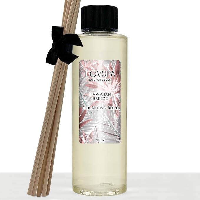 Hawaiian Breeze Diffuser Oil - Luxury Essential Oils for Diffuser Refill & Air Freshener Room Spray - Long-Lasting & Natural Home Fragrance, Scented Oil for Diffusers, USA Made, 4oz