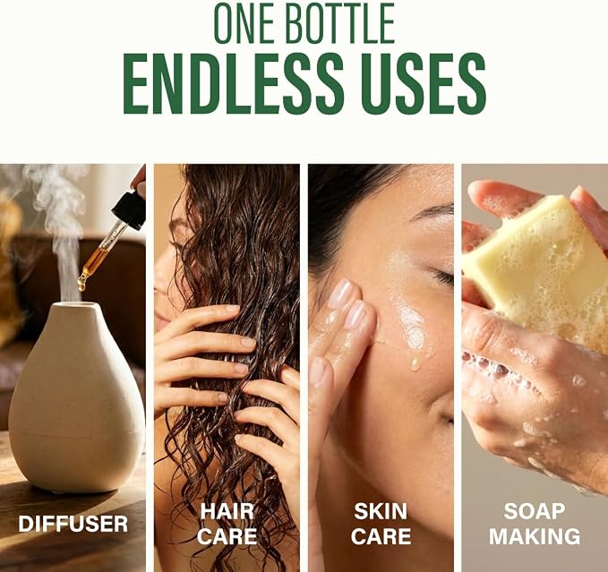 100% Pure Ginger Oil - 4 Fl Oz Ginger Essential Oil for Hair, Skin, Diffuser, Aromatherapy & DIY Soap Making Scent