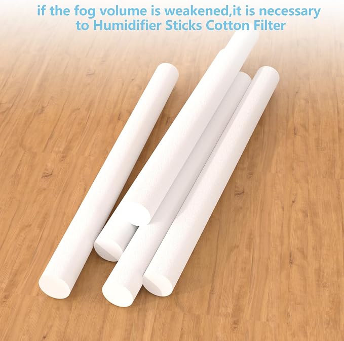 Cotton Sticks Filter Replacement, Refill Sticks Filter Replacement Wicks for Cool Mist Humidifier Portable Diffuser USB Mini Humidifier (4 Inches, 10 Pieces)