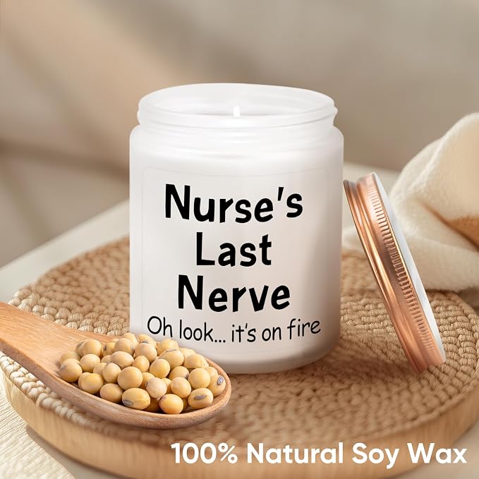 Kedofa Nurse Gifts for Women: Unique Birthday Christmas Graduation Thanksgiving Nurse Day Gift for Head Nurses, Nurses Practitioner Gifts, Nurse's Last Nerve Scented Candles