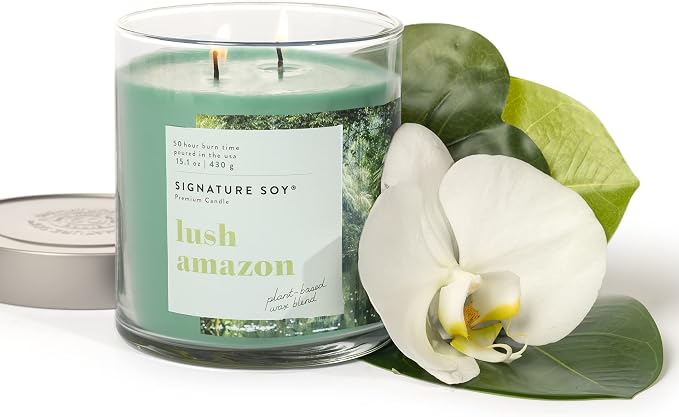 Signature Soy Lidded Lush Amazon Scented Candle