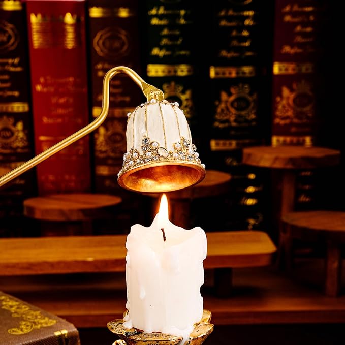 Candle Snuffer, Candle Extinguisher with Long Durable Handle, Vintage Wax Snuffer, Decorative Wick Snuffer, Perfect for Candle Lovers as Gifts