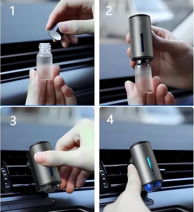 Car Air Freshener Refills – Set of 6 (10 ml each), Universal Fit for Air Vent Smart Car Fresheners, Refreshing and Pleasant Scent (Cologne)