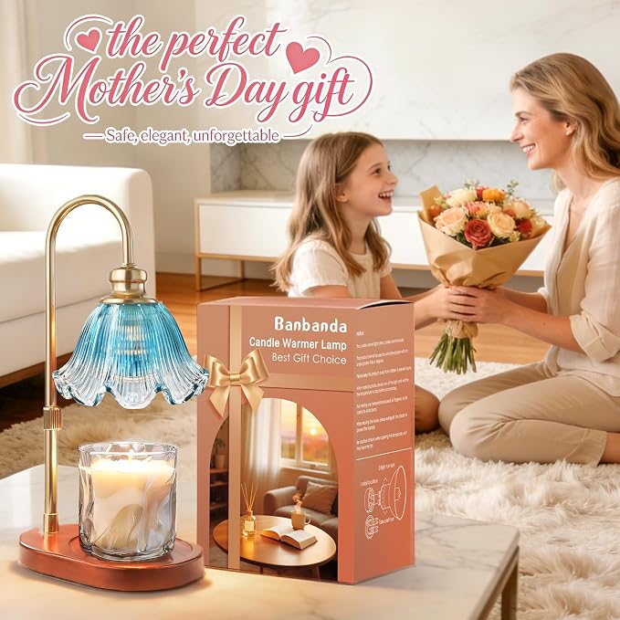 Candle Warmer Lamp with Timer, Christmas Decorations Indoor, Birthday Gifts for Women Mom, Warming Gifts for Office, Dorm, Apartment & New Home Decor
