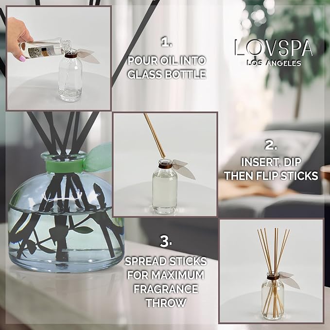 Japanese Honeysuckle Diffuser Oil - Luxury Essential Oils for Diffuser Refill & Air Freshener Room Spray - Long-Lasting & Natural Home Fragrance, Scented Oil for Diffusers, USA Made, 4oz