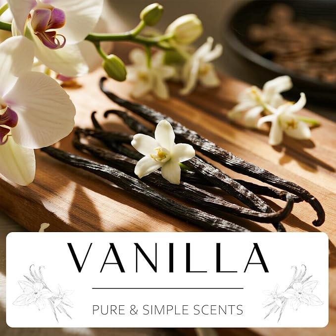 NORVENCE Vanilla Candle, Scented Candles Gift Set, Stress Relief Candles for Home, Premium Soy Candle Set, Candles for Women and Men (White, 7 oz)