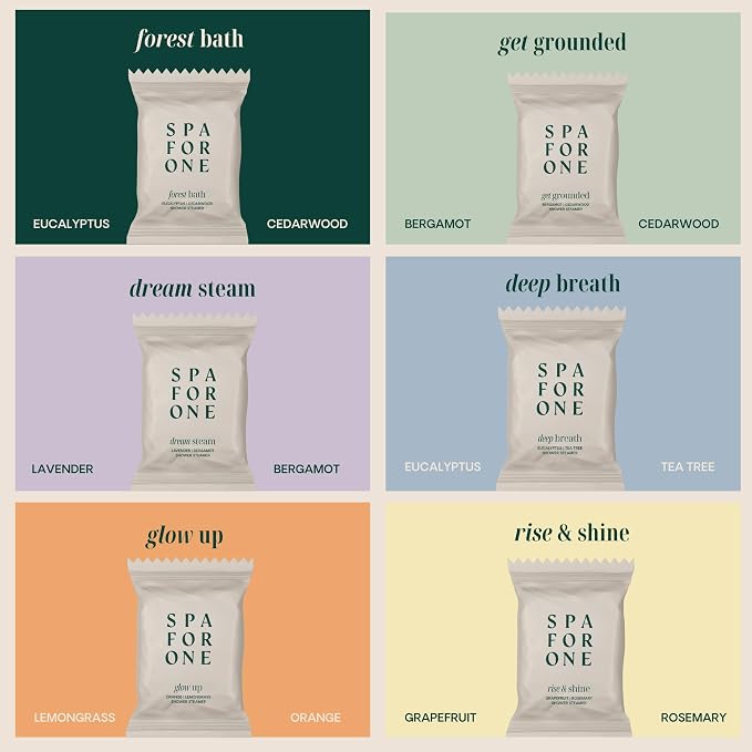 Shower Steamers Aromatherapy - with Natural Essential Oils - Birthday Gifts for Women, Bridesmaid Gifts, Stress Relief and Guest Bathroom Essentials - Variety 6 Pack, Made in USA