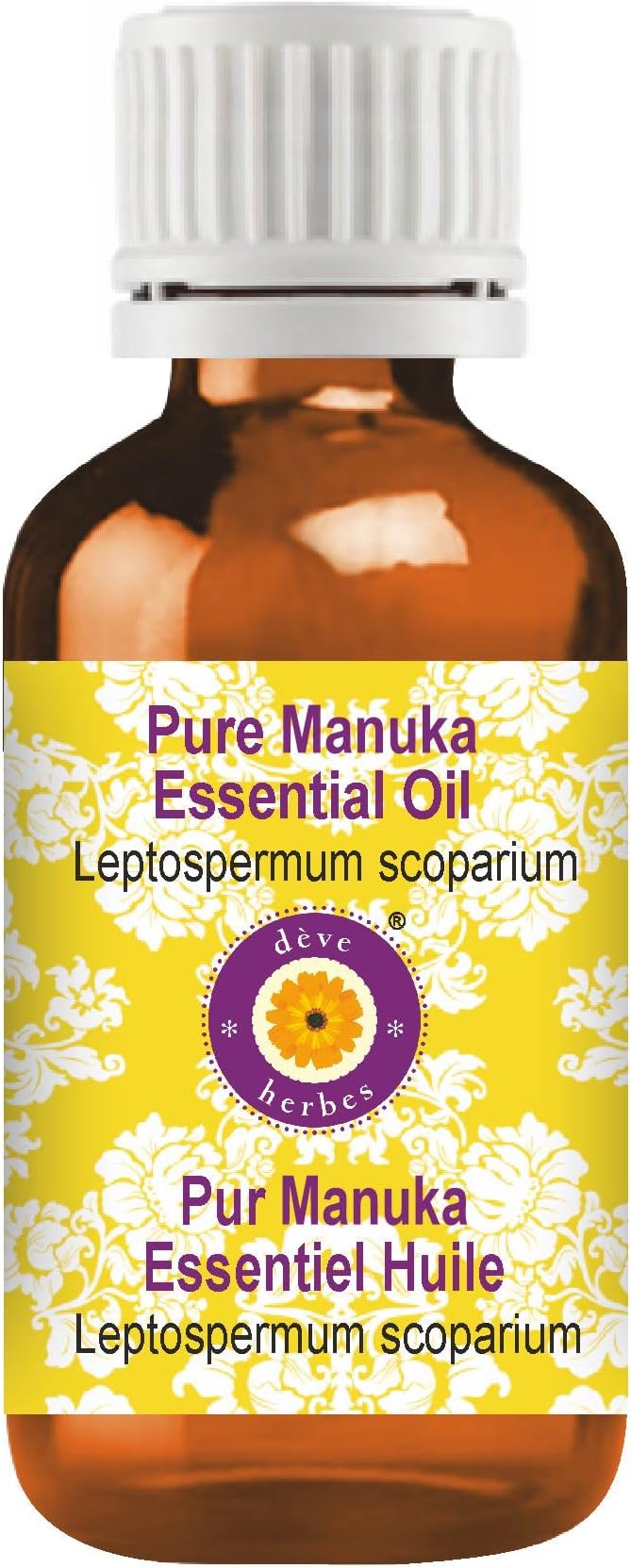 dève herbes Manuka Essential Oil (Leptospermum scoparium) Pure | Non-Sticky | Non-Greasy | Lightweight | Men & Women | All Skin Types | Steam Distilled 5ml (0.16 oz)