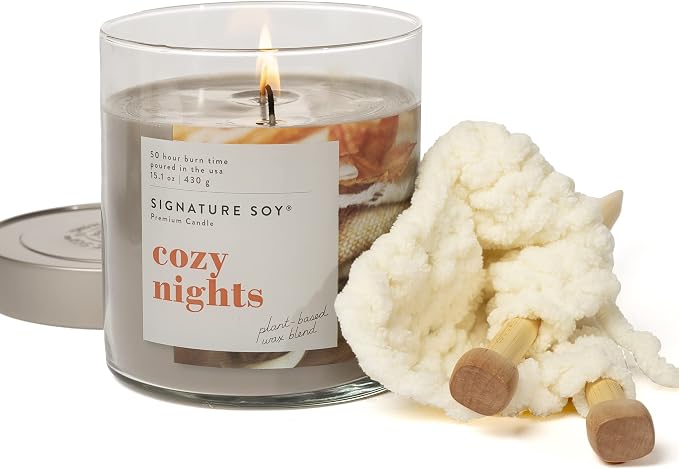 Signature Soy Lidded Cozy Nights Scented Candle Large Jar
