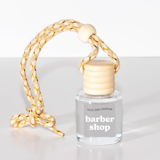COOLGIRLCANDLES Barber Shop Car Hanging Fragrance Oil Aromatherapy Automobile Diffuser, Long Lasting Scents Essential Oils
