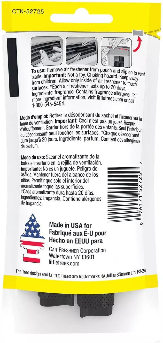 LITTLE TREES Vent Wrap | Car Air Freshener | Caribbean Colada | Pack of 4