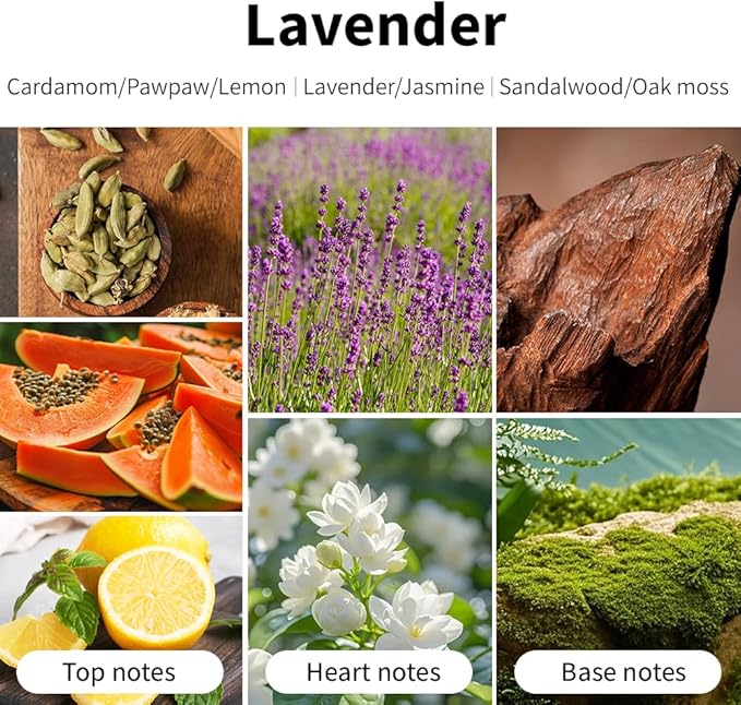 Lavender Scented Candles, 7oz Soy Wax Candle, Long Lasting Aromatherapy Jar Candle for Home, Scented Long Burning Candle Gift for Women and Men