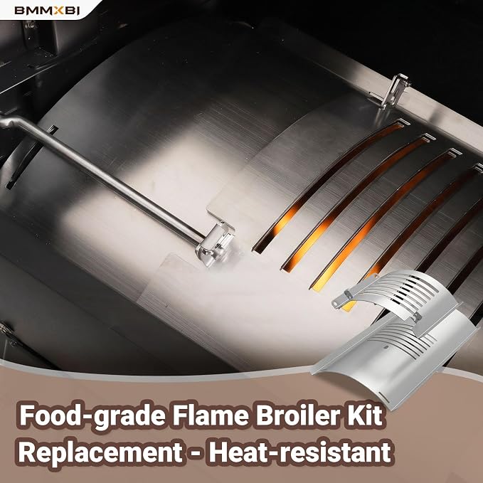 Flame Broiler Slide Cover Bottom Kit, Replacement for Pit Boss PB1000, PB1100, PB1150, PB1600 Series Pellet Grill,for Pit Boss Smoker Grill Replacement Parts PB1100PS1, PB1100PS1-W007