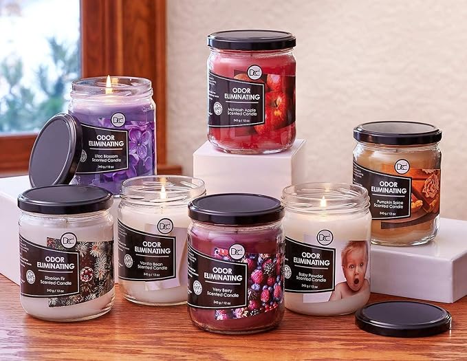 Horchata Odor Eliminating Highly Fragranced Candle - Eliminates 95% of Pet, Smoke, Food, and Other Smells Quickly - Up to 80 Hour Burn time - 12 Ounce Premium Soy Blend