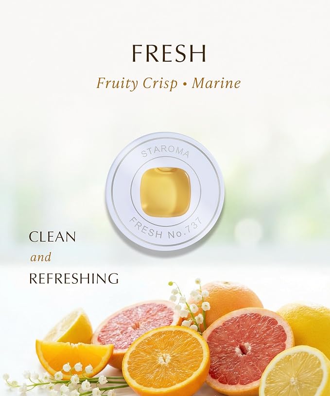 Fresh (Fruity Essential Oil Refill), Compatible with STAROMA Waterless Essential Oil Diffuser – Premium Aromatherapy Fragrance, Gentle and Consistent Scent – for Car, Office, 200 sqft Small Room