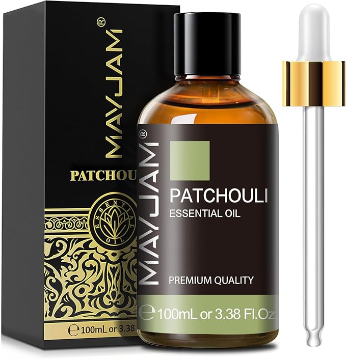 Patchouli Essential Oil, MAYJAM 3.38FL.OZ Essential Oils, Use with Aromatherapy Diffuser, During Yoga, Massage, Bath, Patchouli Oil for Skin