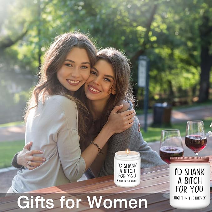 Homsolver Birthday Gifts for Women, Mothers Day Christmas Gift, Best Friend Birthday Gifts for Women, Her, Mom, Friend, Bestie, Sister, Funny Friendship Womens Lavender Candles Gift Idea