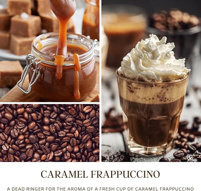 Caramel Coffee Scented Candles for Home Scented | 100% Natural Soy Wax, 50 Hrs Burn Time Highly Scented Soy Candles House Warming Gifts