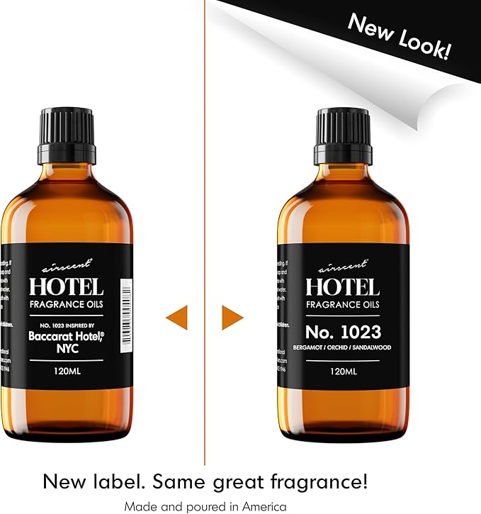 AirScent Hotel Diffuser Oil No. 1023 Inspired by The Baccarat Hotel Scent - Love Affair Fragrance Oil for Ultrasonic and Waterless Diffusers and Crafting - 10 mL, 0.34 fl oz Bottle