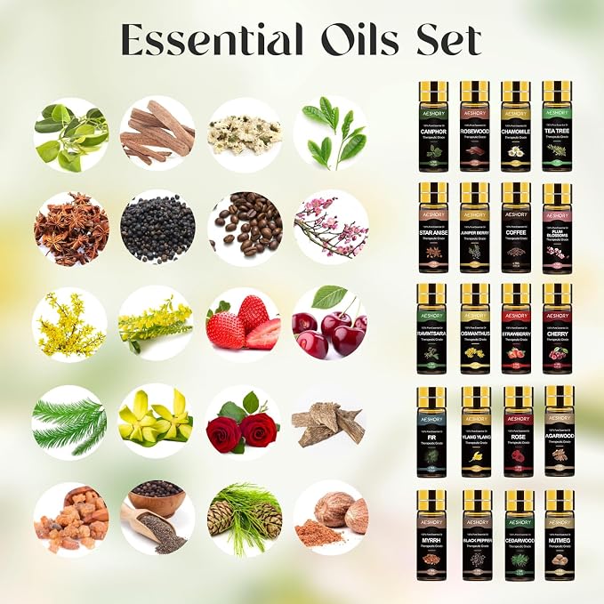 Essential Oil Set 80 Pcs,100% Natural Essential Oils Kit, Perfect for Diffuser, Humidifier, Massage, Soap, Candle Bath Bombs Making, 80 * 5ML(0.17oz), Valentine's Gift for Lover