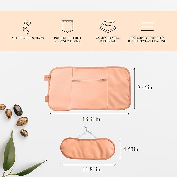 Handcraft Blends Castor Oil Pack Wrap | Organic Castor Oil 16 oz | Reusable Wraps | Durable Comfortable Pack Wraps | Adjustable Elastic Straps | Neck and Stomach