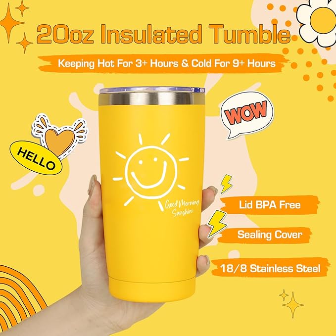 Gift Baskets for Women, 10pcs Unique Birthday Gifts for Women, Best Friend Birthday Christmas Gift, Get Well Soon Gift Basket Sending Sunshine Cheer Up Box for Sister Friendship - BRIGHTEN UP HER DAY