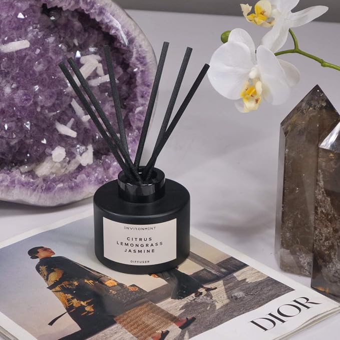 Environment Inspired by 5-Star Resort WH Reed Diffuser, 200ml Luxury Scented Aromatherapy (Citrus | Lemongrass | Jasmine) Reed Diffusers for Home, Diffusing Oil Fragrance, Home Fragrance Products