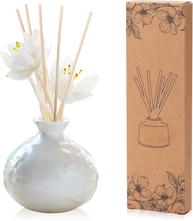 400 Pcs Reed Diffuser Sticks Natural Rattan Wood Sticks Essential Oil Aroma Diffuser Replacements Refill Sticks Scented Oil Sticks for Aroma Fragrance Aromatherapy Home Fragrance
