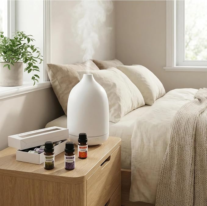 Essential Oils Sets - 6 Premium Fragrance Oils for Diffusers | Candles & Aromatherapy, Calm Mind, Sweet Dreams, Happy, Relax, Air Freshening, for Humidifiers, Massage, 6x10ML