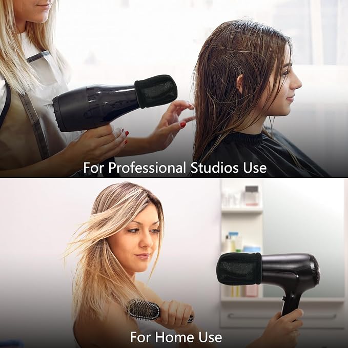 2Pcs Travel Hair Diffuser for Hair Dryer - Compact and Portable (5.12x3.15) Travel Hair Dryer Diffuser Sock‌ Made of Soft, Heat-Resistant and Flexible Foam, Tear-Resistant and Reusable