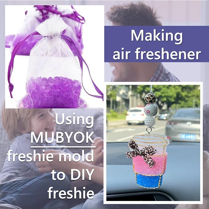 MUBYOK 18lb Premium Unscented Aroma Beads for DIY Car Freshies Eva Beads Bulk Supplies