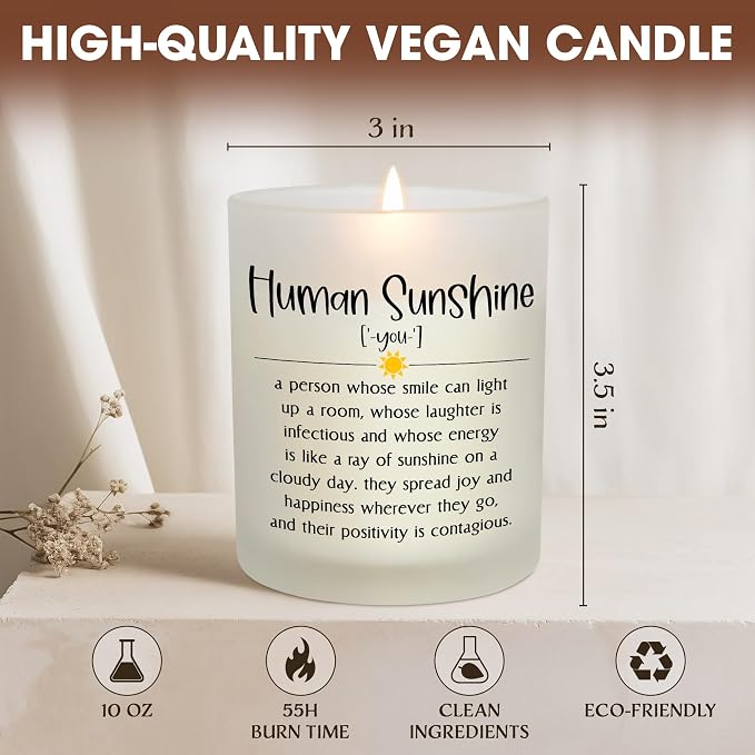 OASSIE Thank You Gifts for Women - Vanilla Lavender Candle 10 oz - Inspirational Birthday Teachers Day Nurses Week Teacher Appreciation Gifts for Women Friends Coworkers, Retirement Gift for Woman