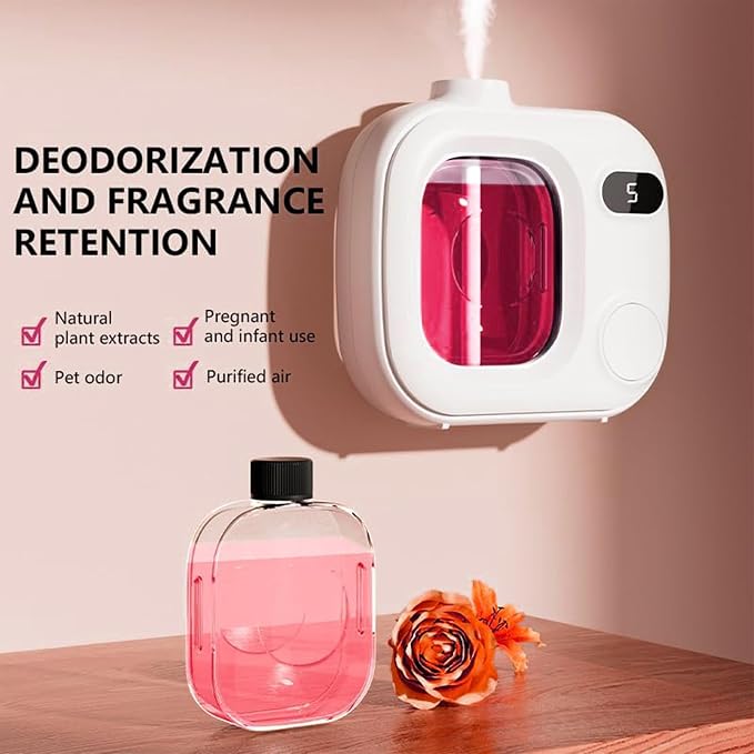 Waterless Essential Oil Aromatherapy Diffuser Mini Led Smart Aroma 360 Small Difusor Cordless for Home Large Rooms Scent Bathroom Hotel Collection Office Car Fragrance Air Scent Humidifier