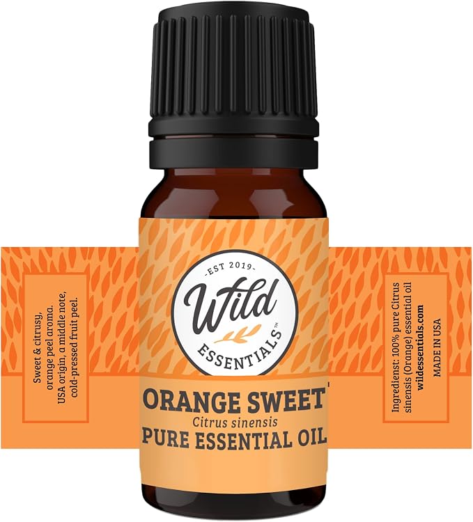 Wild Essentials Top 6 Piece Single Note Essential Oil Set -100% Pure Therapeutic Grade Aromatherapy Kit with Lavender, Eucalyptus, Tea Tree, Orange, Lemongrass, Peppermint - 10ml, Made in The USA