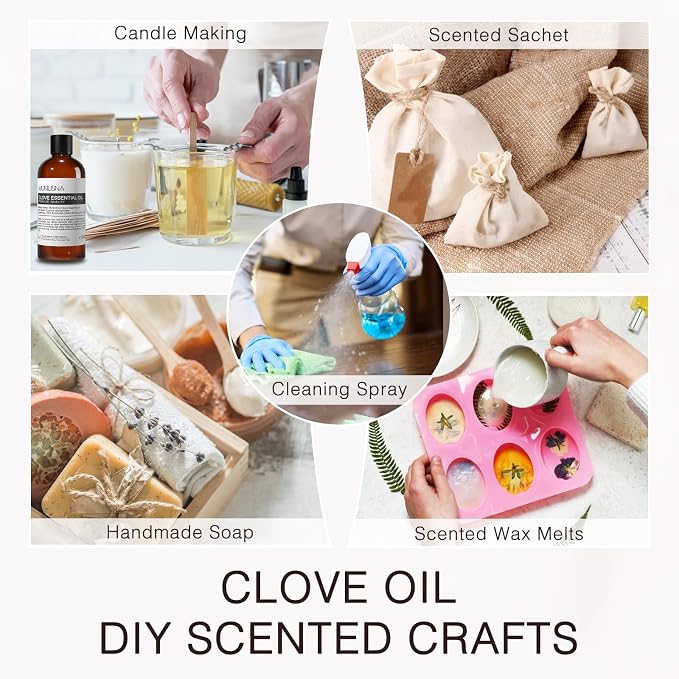 Clove Essential Oil, 100% Pure Natural Clove Oil for Oral Care, Teeth & Gums Care, Aromatherapy, Diffuser, Skin, Body, Soap and Candle Making, 100ML