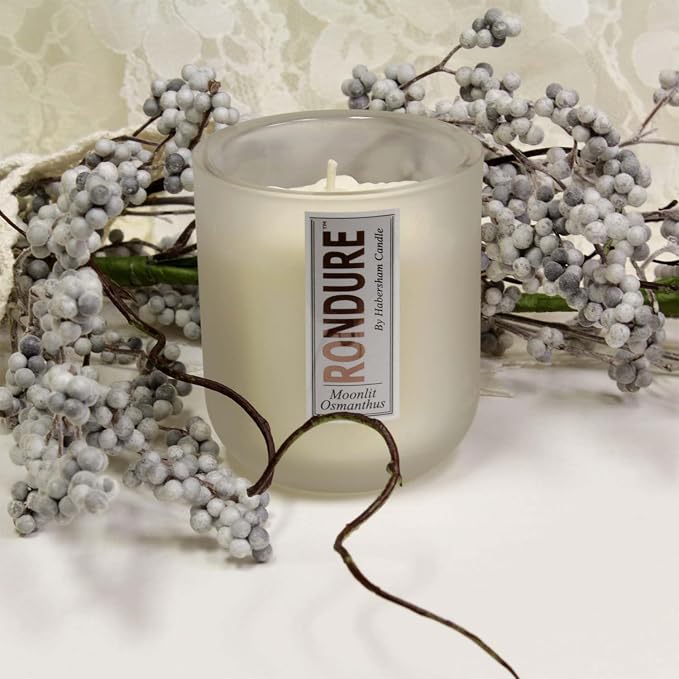 Habersham Rondure Candle – Moonlit Osmanthus Scented Candle, Up to 55 Hours Burn Time, Authentic and Long Lasting Fragrance, Soy Blend Wax, 9.5 oz Glass Jar Candle