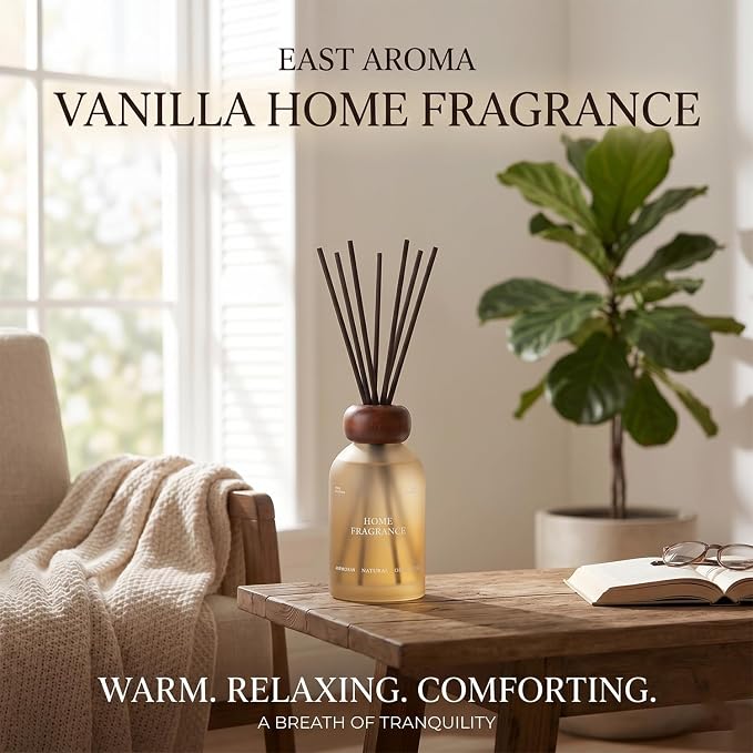 Reed Diffuser Set for Home 8.45 oz Scented Oil Diffuser with 6 Fiber Sticks, Smell Good Long Lasting Fragrance for Bathroom, Living Room, Office and Aromatherapy Gift (Citrus)