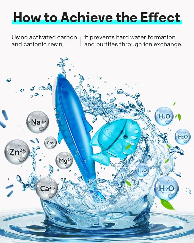 Leemone Humidifier Cleaner Float Shark & Fish -Humidifier Accessories Compatible with All Humidifiers and Fish Tanks(6 Pack)