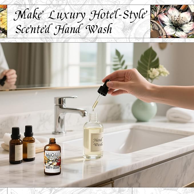 HIQILI Misty Cedar Fragrance Oil for Candle & Soap Making, DIY Fresh Hand Wash, Luxury Hotel Scents for Air Diffuser - 1 Fl Oz