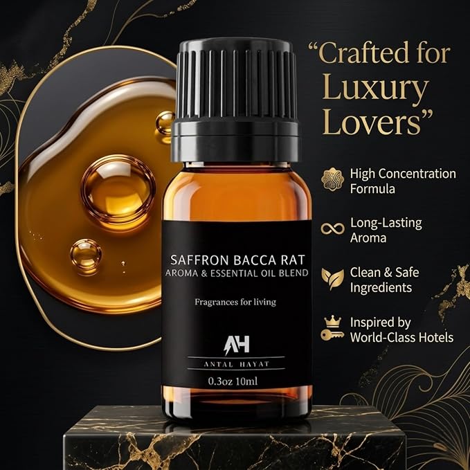 Baccarat Rouge Difuser Oil 10ml - Home Luxury Scents Refill - Inspired by Baccarat Rouge Perfume - Saffron, Jasmine, Amber - Make Your House Smell Good - Aromatherapy Diffuser Oil - Hotel Oil Scent