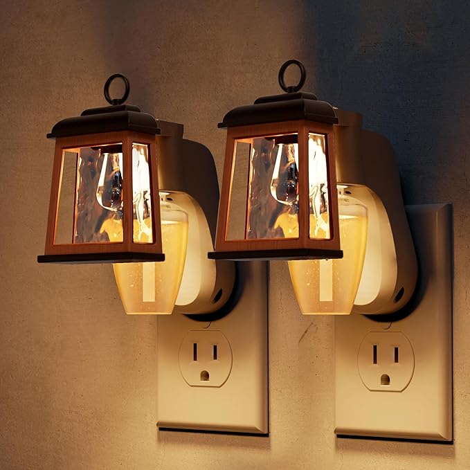 L LOHAS LED Wall Fragrance Plug in Night Light Compatible with Bath and Body Works Wall Plug Fragrance 2Pcs, 0-100LM Adjustable Brightness, 90°Rotary Plug Essential Oil Diffuser for Hallway, Bathroom