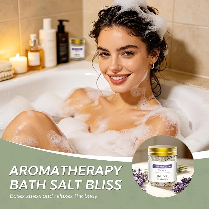 Epsom Bath Salt Gift Set for Women, 6 PCS (3 Scents 2 Each): Lavender, Eucalyptus & Vanilla Coconut, Relaxing Self Care Spa Gifts for Mom, Her, Birthday, Stress Relief & Get Well Soon