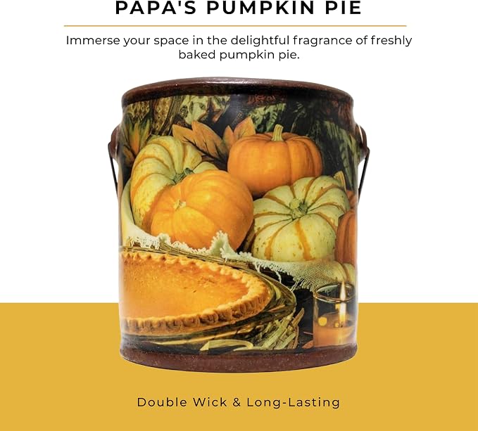 A CHEERFUL GIVER 95hr 20oz Scented Candle - Papa's Pumpkin Pie - Multi-Wick Glass Candle - Gifts for Men and Women