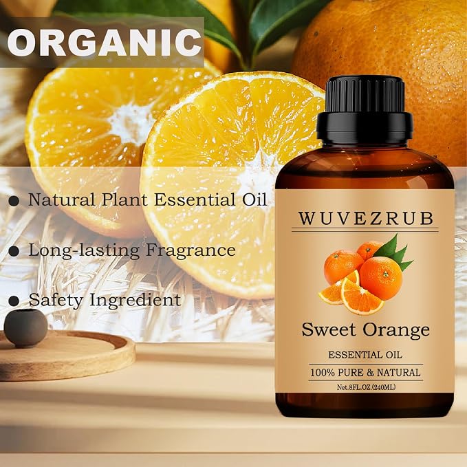 SweetOrange Essential Oils,240ML Pure and Natural Essential Oil for Aromatherapy Diffuser - SweetOrange /8 Fl Oz